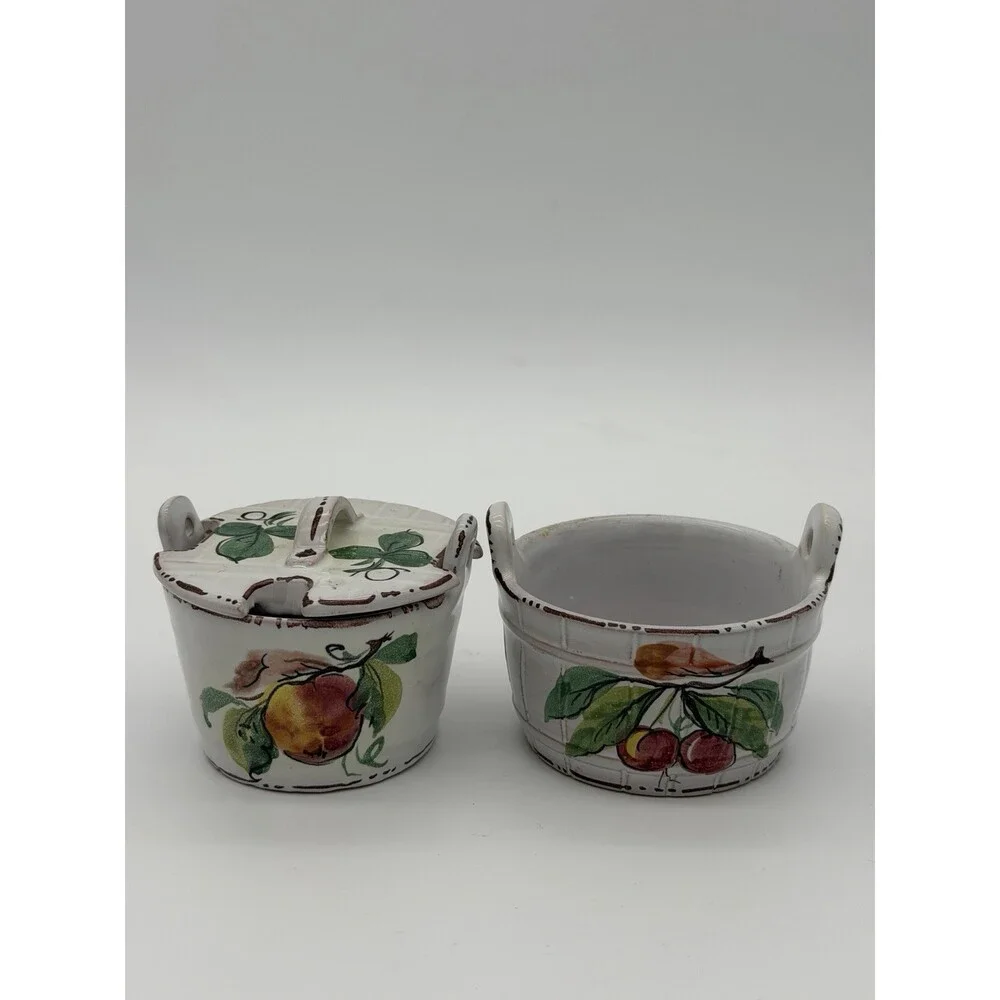 The Koscherak Brothers K.B.N.Y pottery majolica Italian painted bucket Bowls